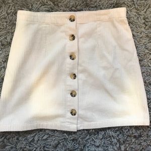Creamy white button down skirt NWOT